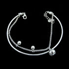 Romantic / Simple Plain Silver Bracelet With Heart Shape Accessory