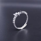Four Layers Design Silver Pearl Ring Pure 925 Vintage Jewelry For Bigger Finger